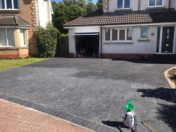 Pressure washed and sealed driveway